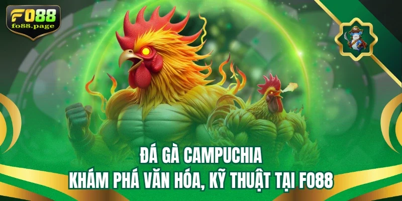 Đá Gà Campuchia - Khám Phá Văn Hóa, Kỹ Thuật Tại Fo88