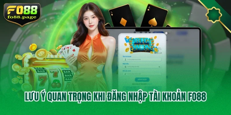 Lưu ý quan trọng khi đăng nhập tài khoản Fo88
